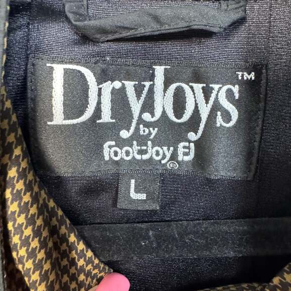 Footjoy Dryjoy Windbreaker Jacket Mens Large Black/Houndstooth - Picture 8 of 11